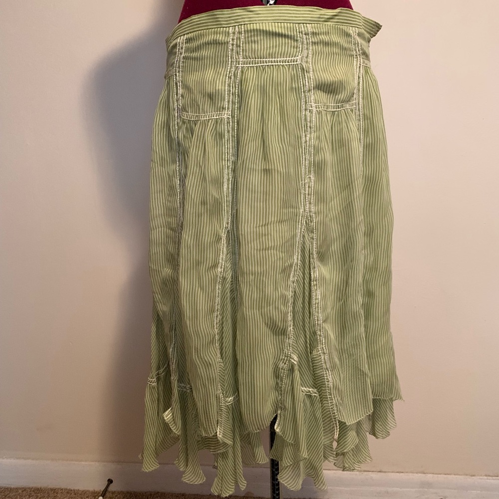 Max Studio Silk Striped Skirt